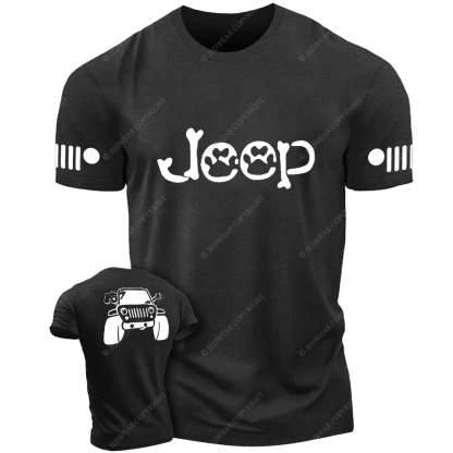 Dog And His Owner Waving From Car Jp T-Shirt