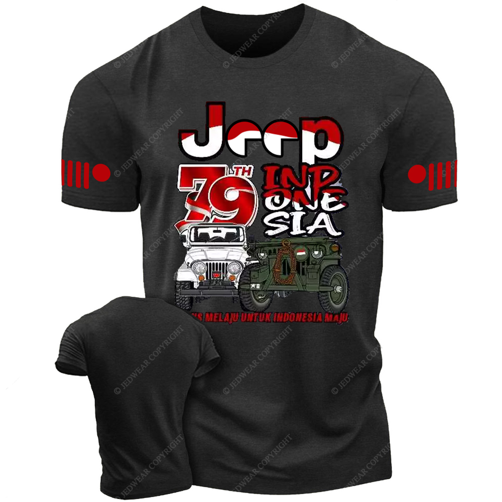 Kemerdekaan Indonesia Merdeka 79 Rubicon Willys Wrangler JK CJ7 Jp T-Shirt