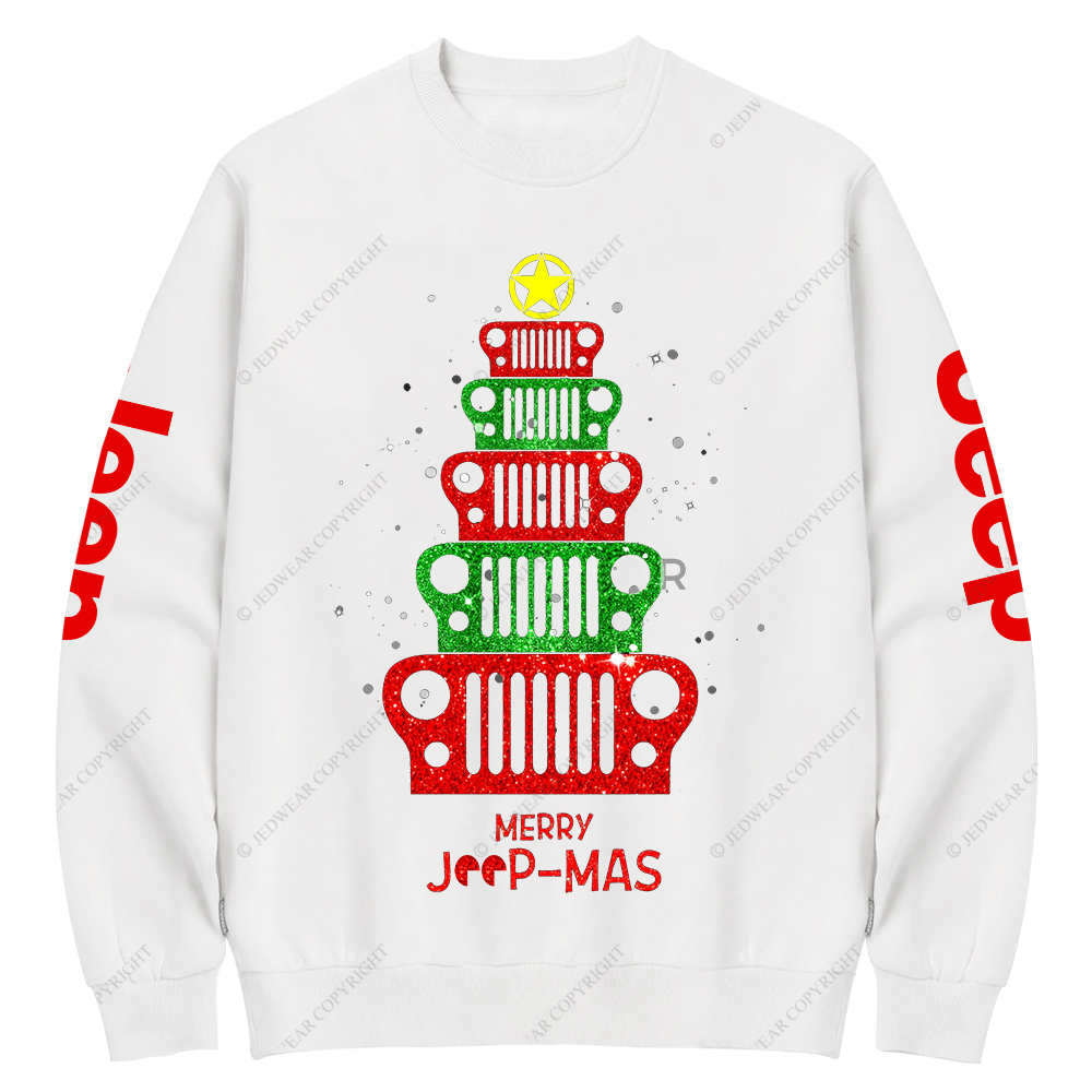 Merry Christmas Tree Jp Crew Neck Sweatshirt