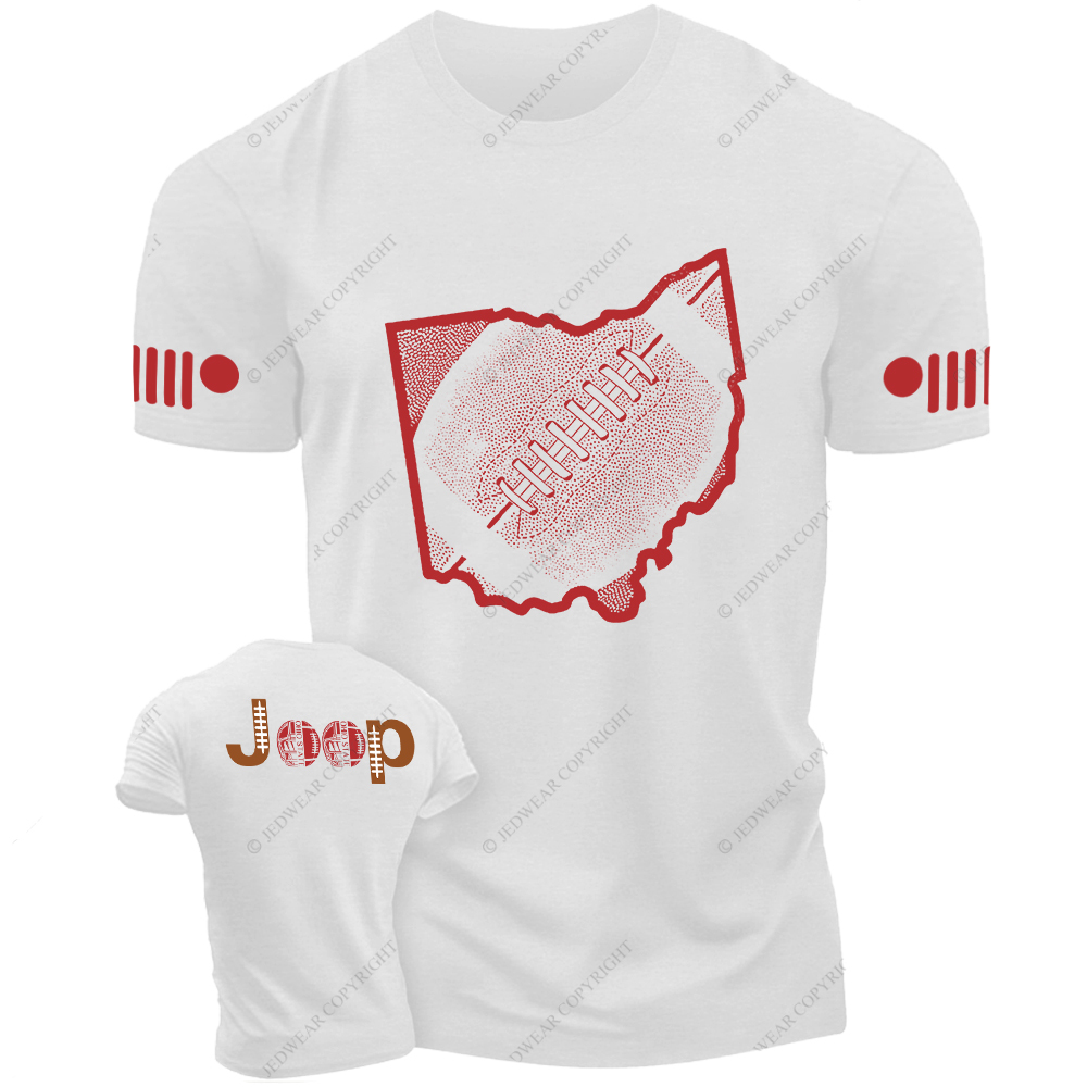 Ohio State Buckeyes Football Map Jp T-Shirt