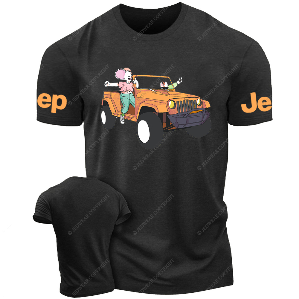 Funny Cute Cartoon Mouse Car Jp T-Shirt