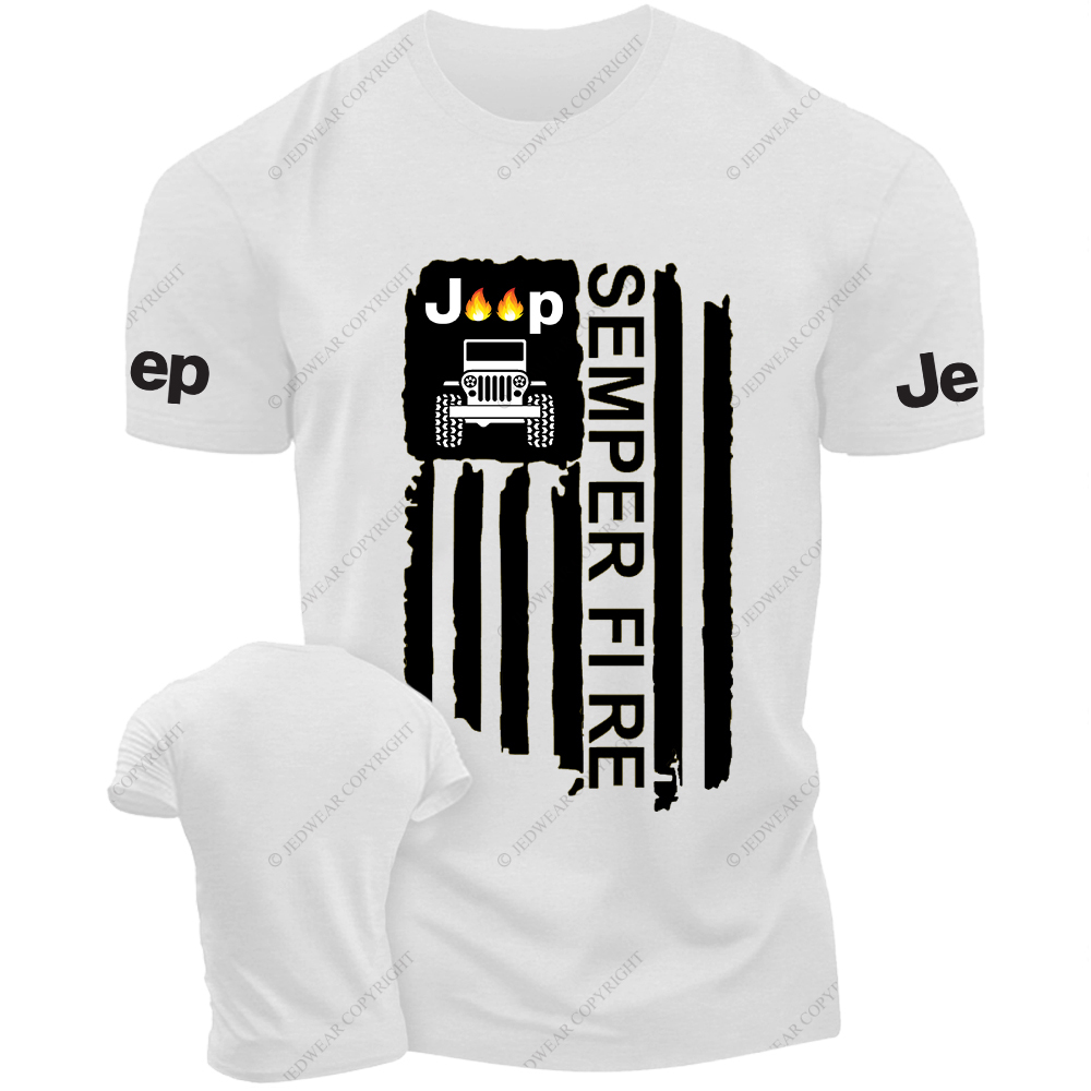 JP American Flag  Semper Fire JP T-Shirt
