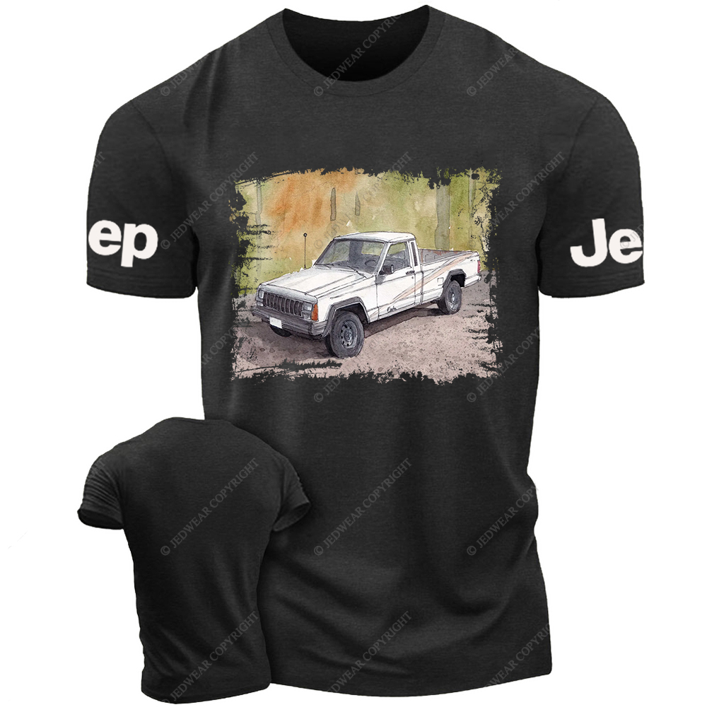 Comanche Pickup Truck Watercolor Painting Art Print Jp T-Shirt