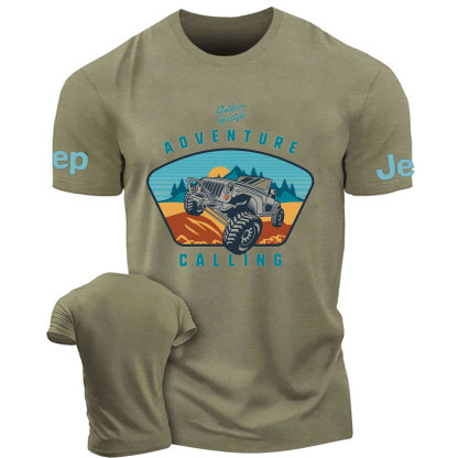 Adventure Calling Outdoor Lifestyle Cars Design T-Shirt
