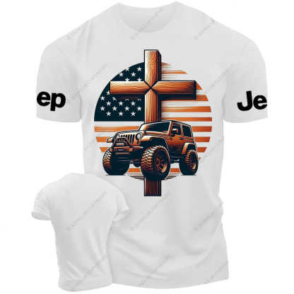 Religion Jesus American Flag Corss Jp T-Shirt