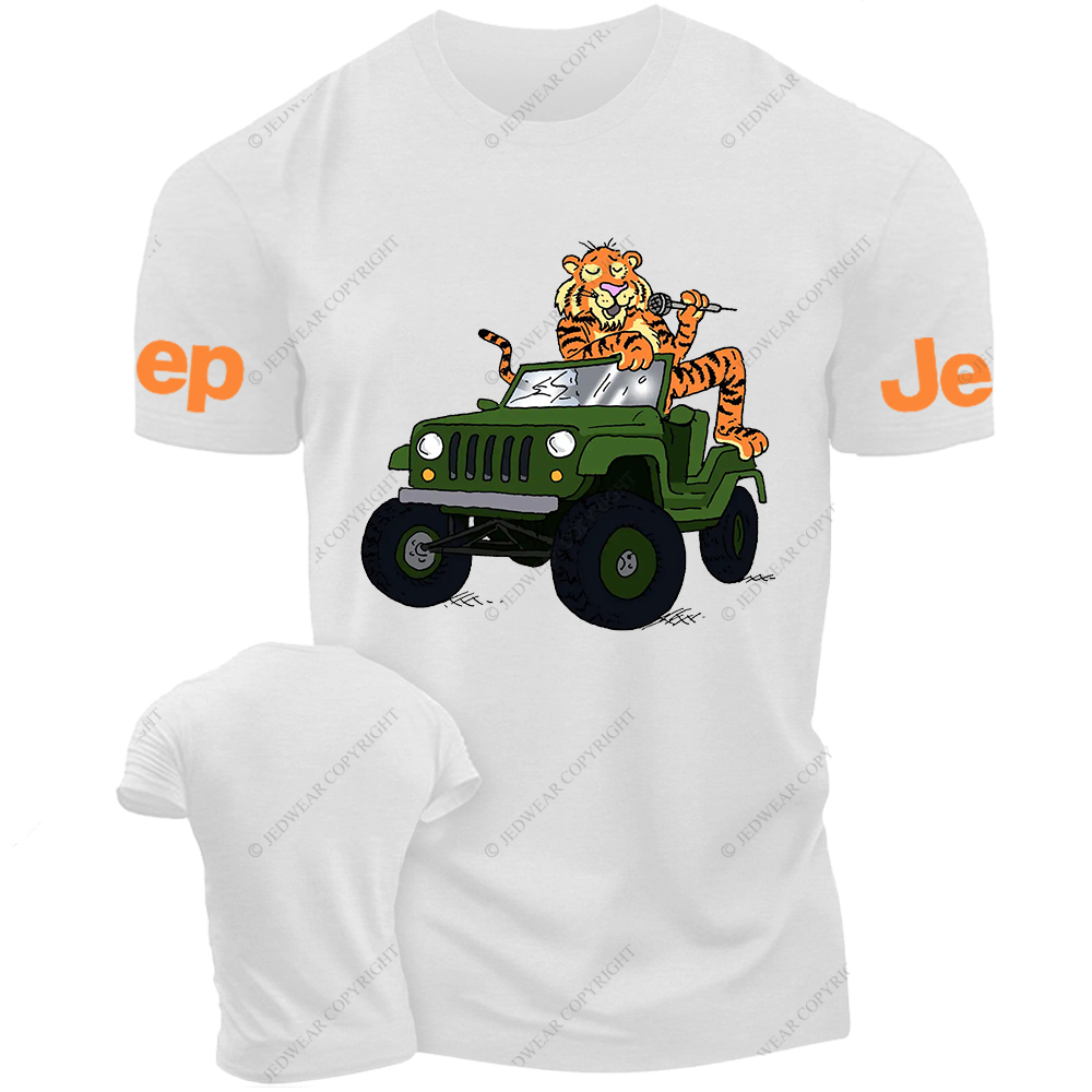 Cartoon Tiger Singing In The Car Jp T-Shirt