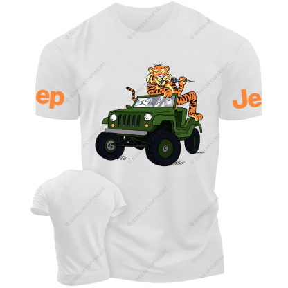 Cartoon Tiger Singing In The Car Jp T-Shirt