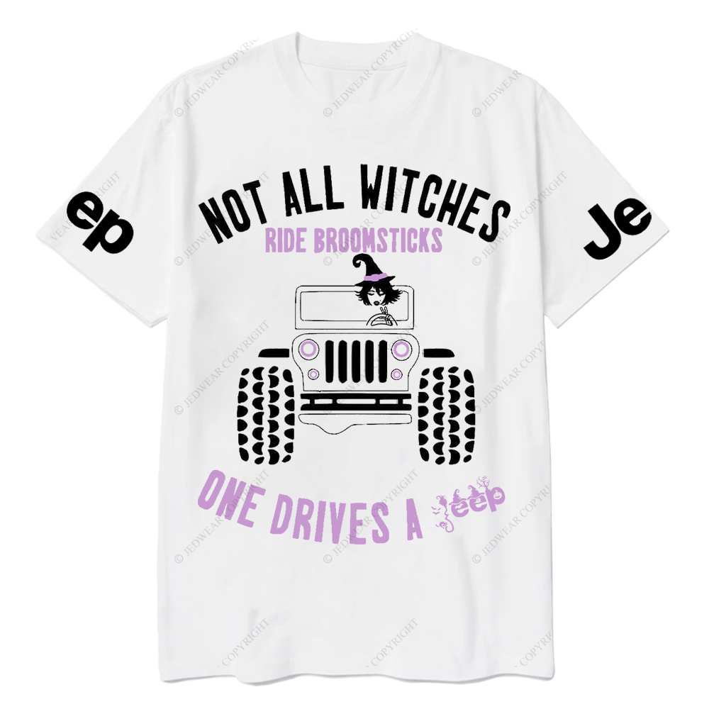Halloween Not All Witches Ride Broomsticks One Drive A Car Jp T-Shirt