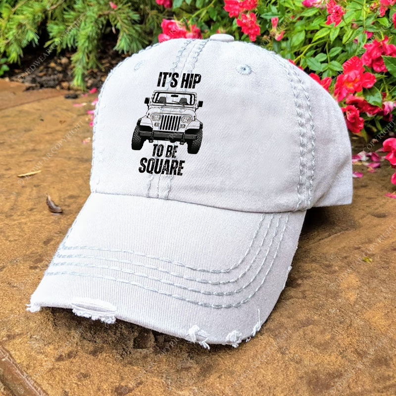 Wrangler YJ It's Hip To Be Square Jp Baseball Cap