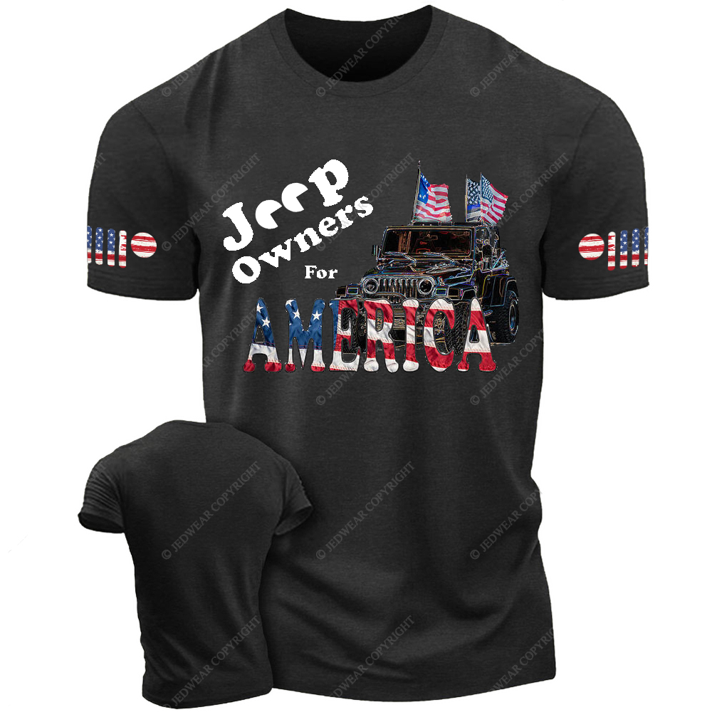 Jp Owners America Flag Art Print Jp T-Shirt