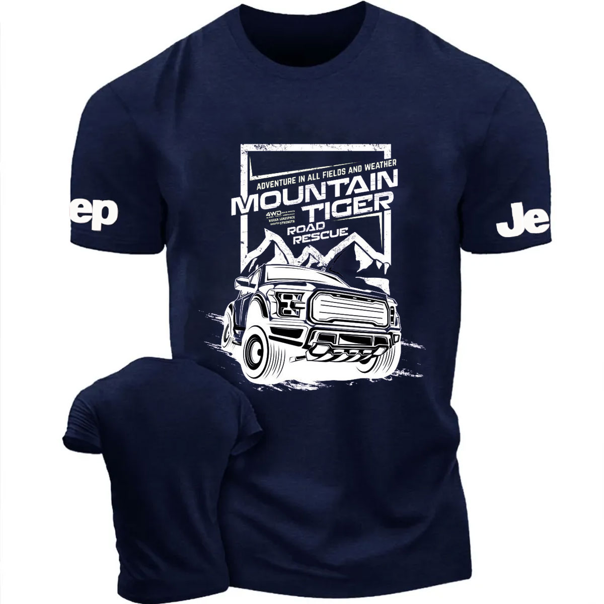 Moutain Tiger Cars Design T-Shirt