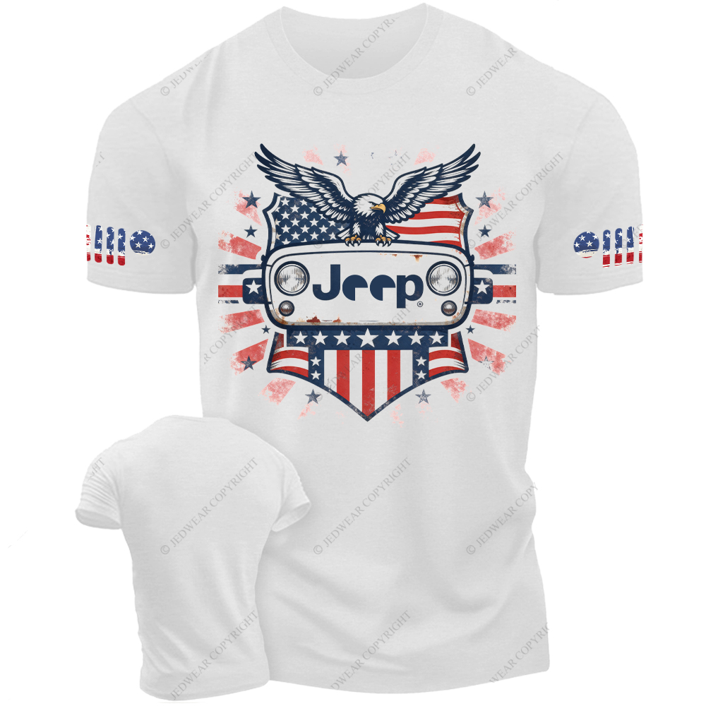 Eagle American Flag Grill Jp T-Shirt