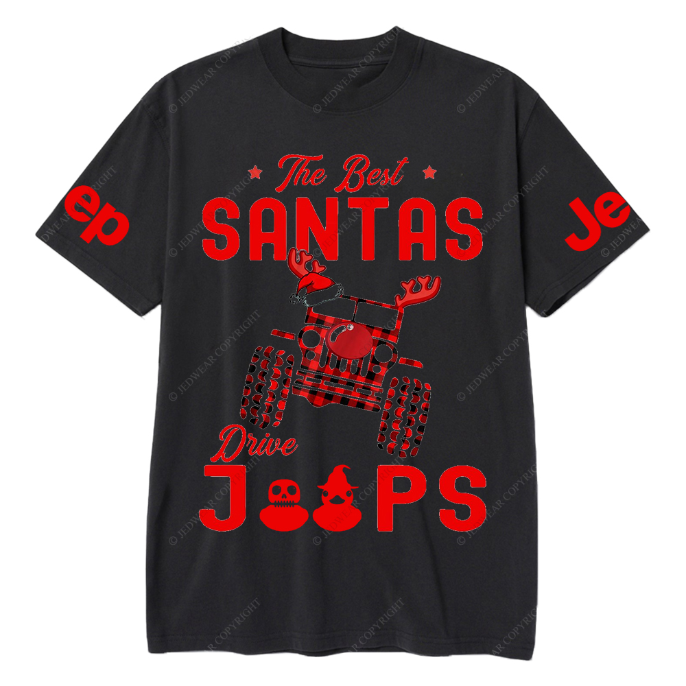 The Best Santas Drive Car Merry Christmas Jp T-Shirt
