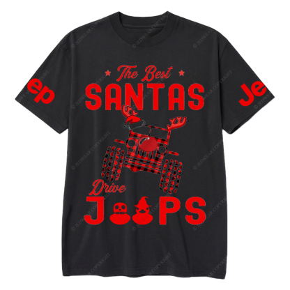 The Best Santas Drive Car Merry Christmas Jp T-Shirt