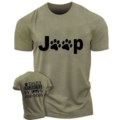 Easily Distracted By Jps And Dos Printed T-Shirt