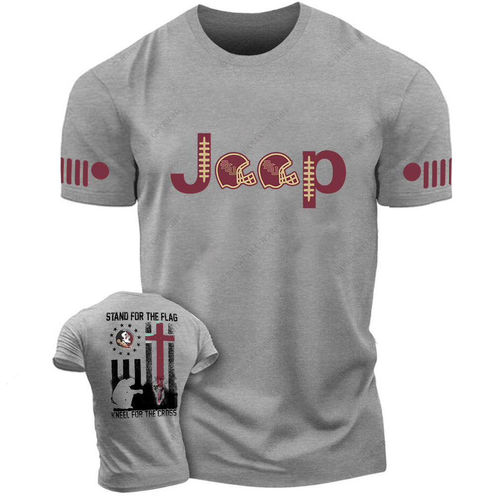 FSU Seminoles Stand For The Flag Kneel For The Cross Nation Jp T-Shirt