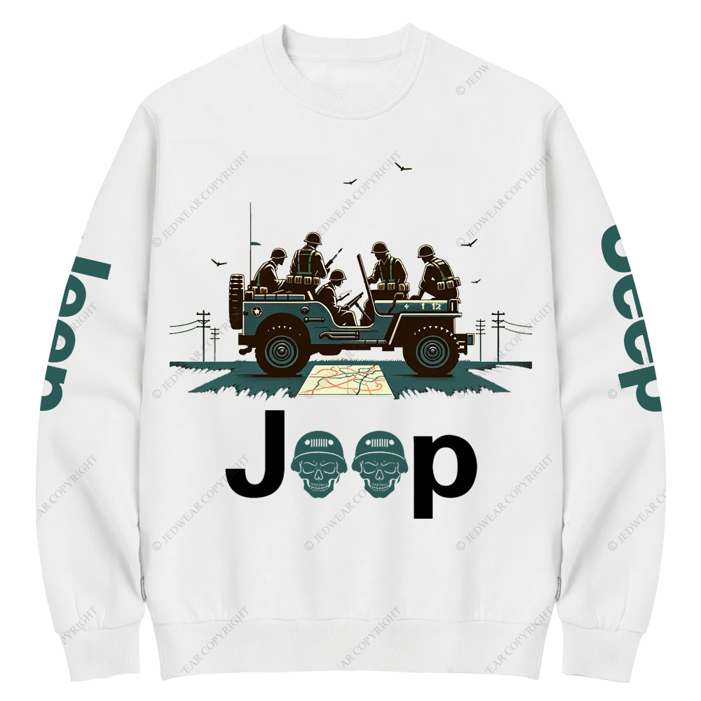 Retro Military Soldiers Jp Crew Neck Sweatshirt