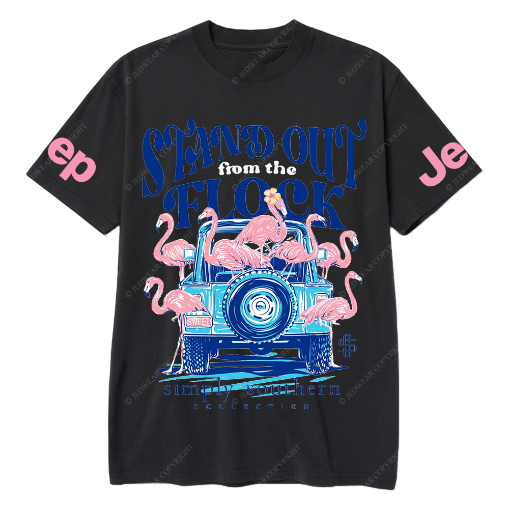 Simply Southern Stand Out from The Flock Flamingos Jp T-Shirt