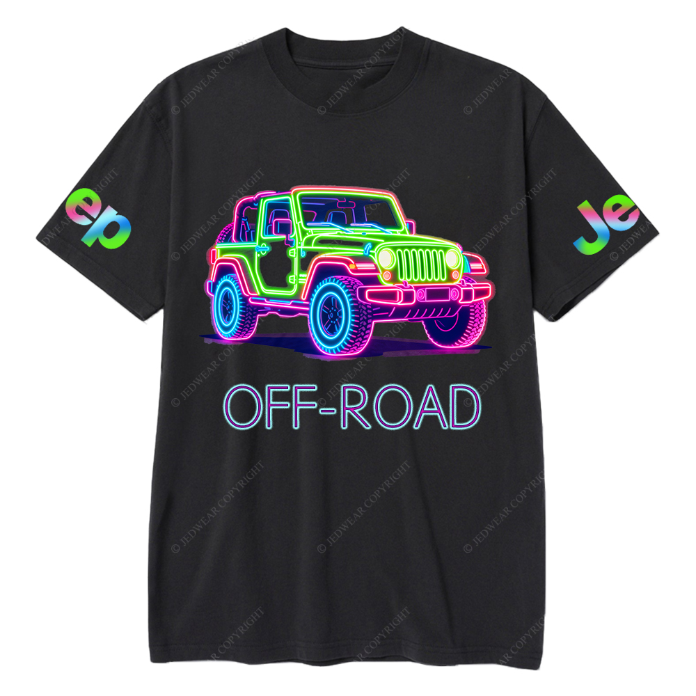 Colorful Neon Lines Car Jp T-Shirt