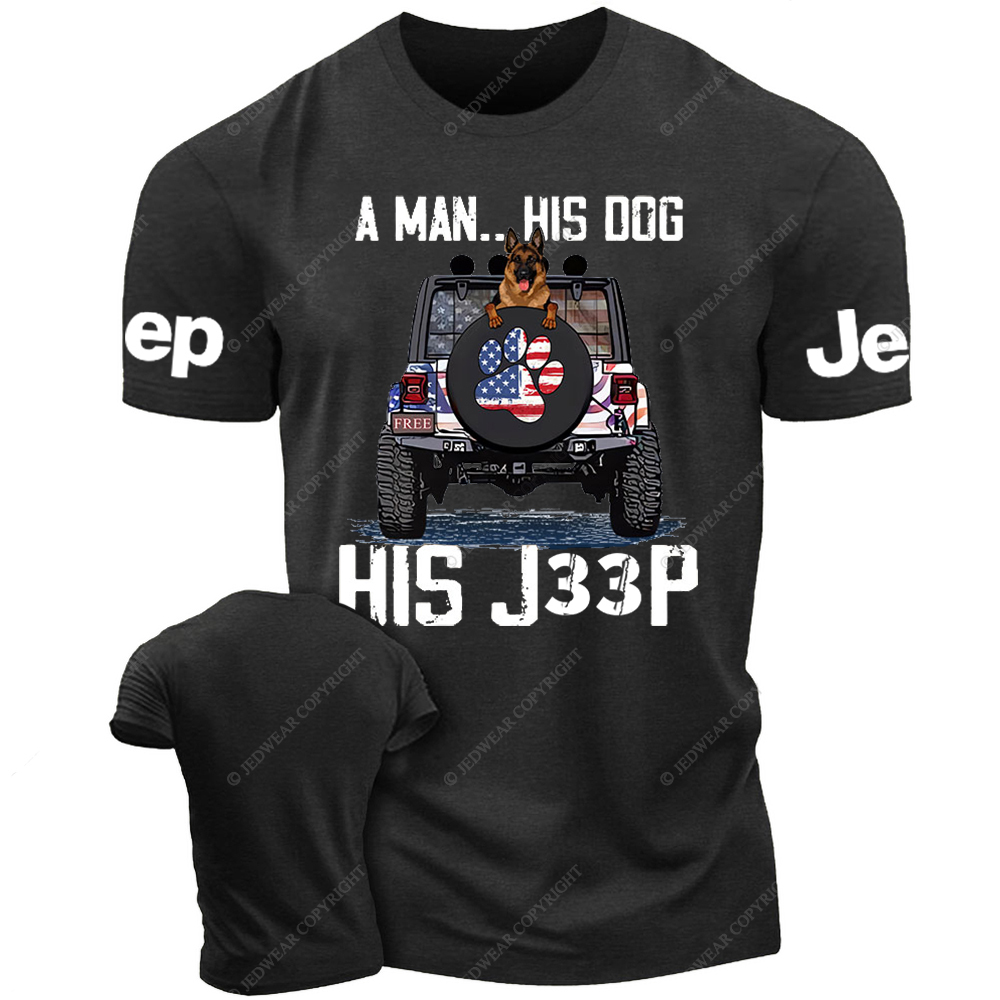 A Man His Dog His Car German Shepherd Jp T-Shirt