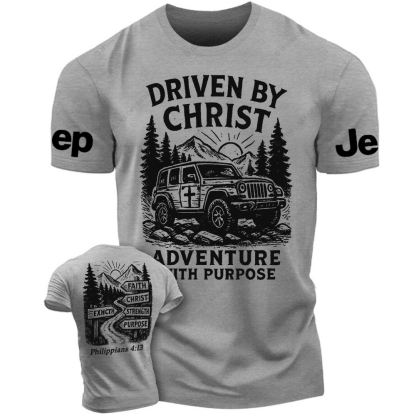 Religion Christ Adventure With Purpose And A Mountain Road With Signs Jp T-Shirt