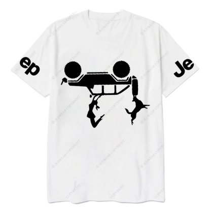 Girl And Dog Falling From 4 Door Jp T-Shirt