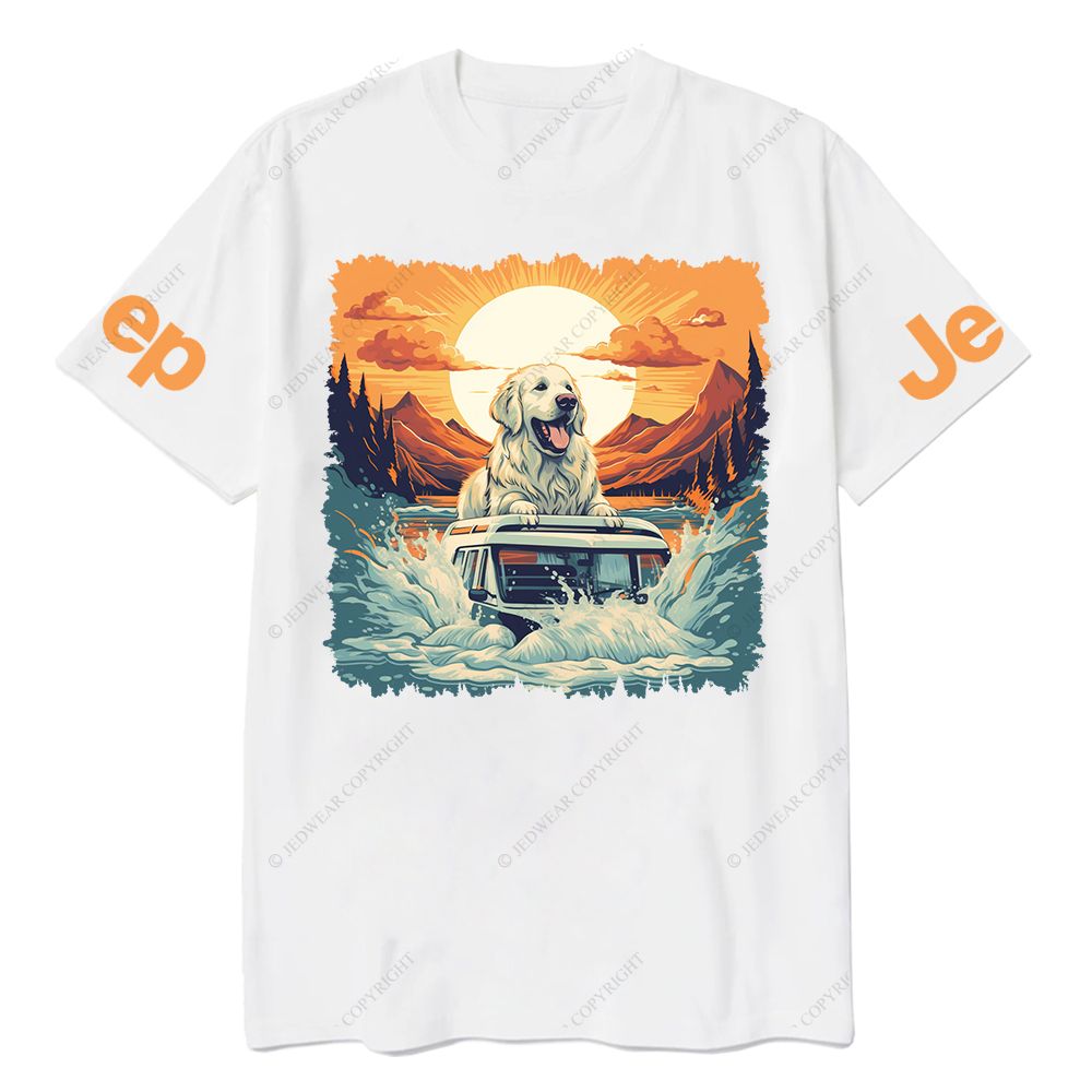 Pet Love Dog Sunset Wave Jp T-Shirt