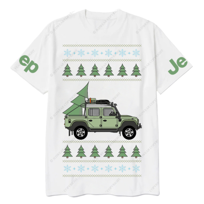 Offroad Pickup Merry Christmas Tree Jp T-Shirt