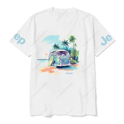 Hawaii   Four Wheeler Tree Seaside Skateboard JP T-Shirt
