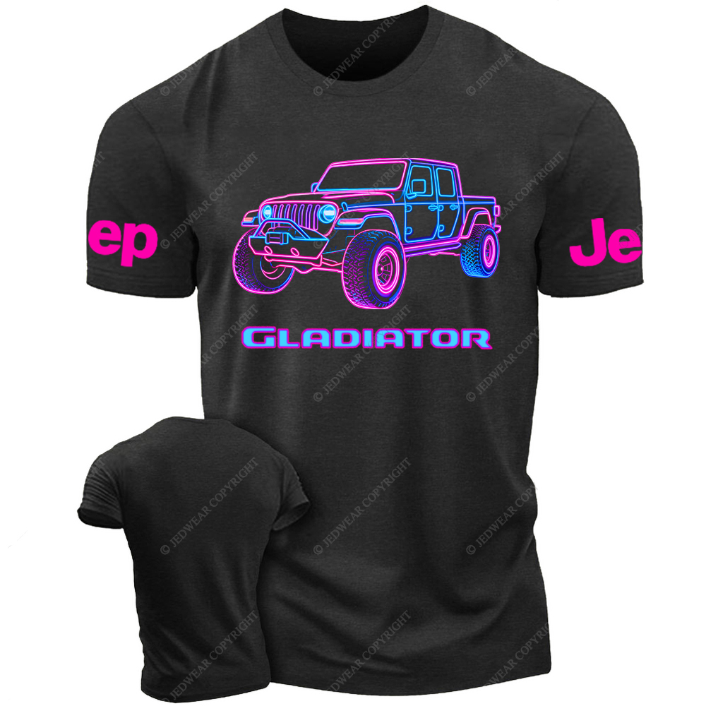 Colorful Neon Lines Off-Road Gladiator Jp T-Shirt