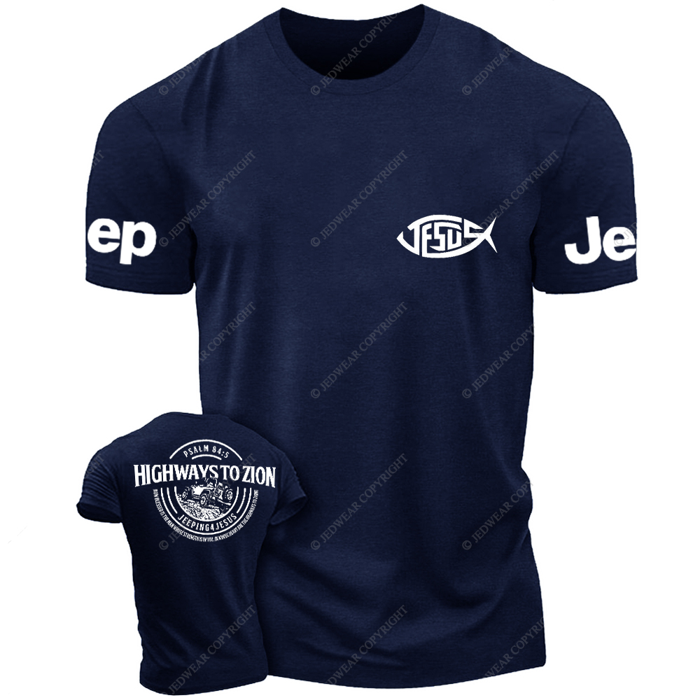Religion Jesus Highways To Zion Psalm 84:5 Jp T-Shirt