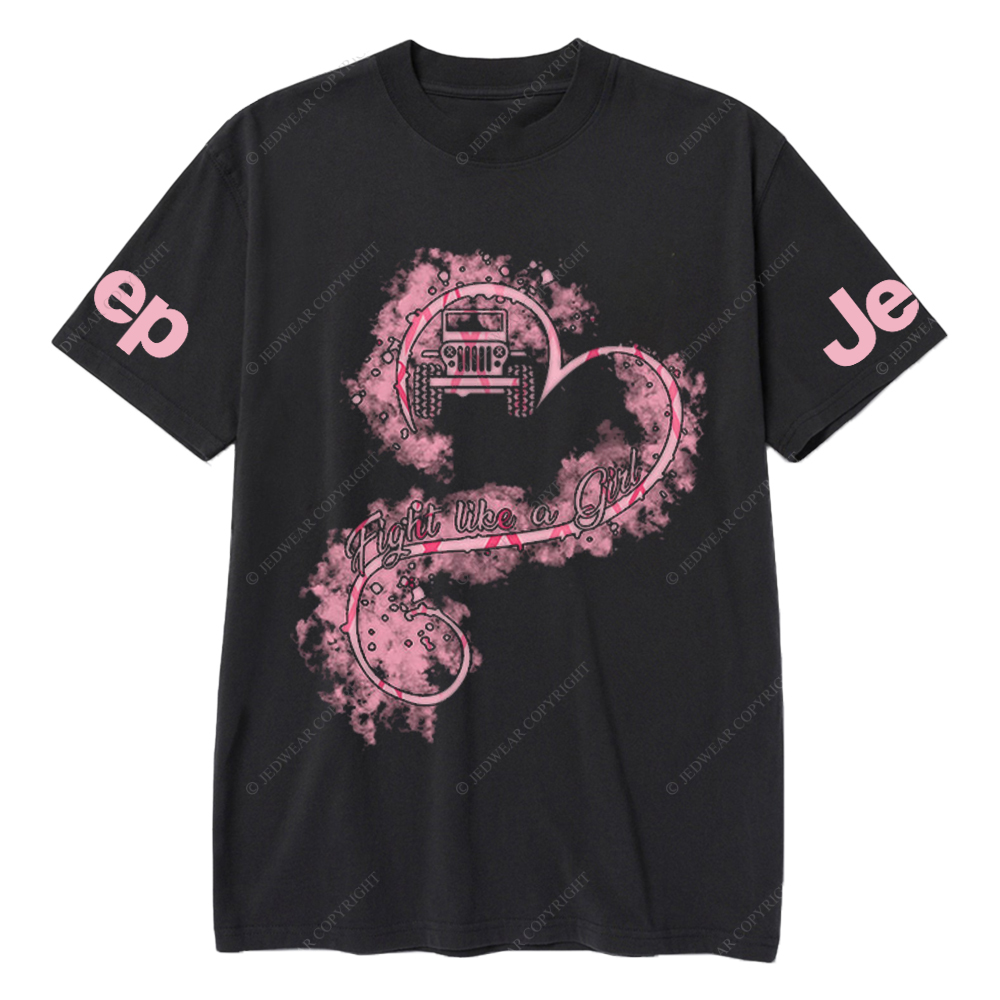 Heart Fight Like A Girl Breast Cancer Awareness Jp T-Shirt
