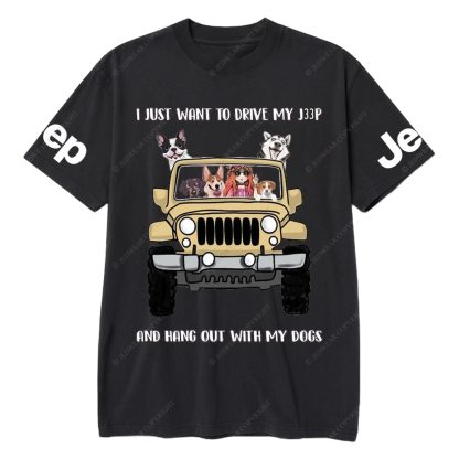 I Just Want To Drive My Car And Hang Out With My Dogs Jp T-Shirt