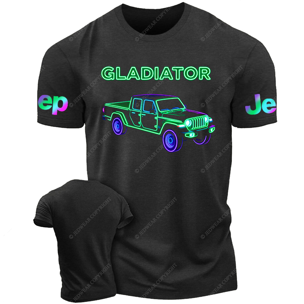 Colorful Neon Lines Gladiator Jp T-Shirt