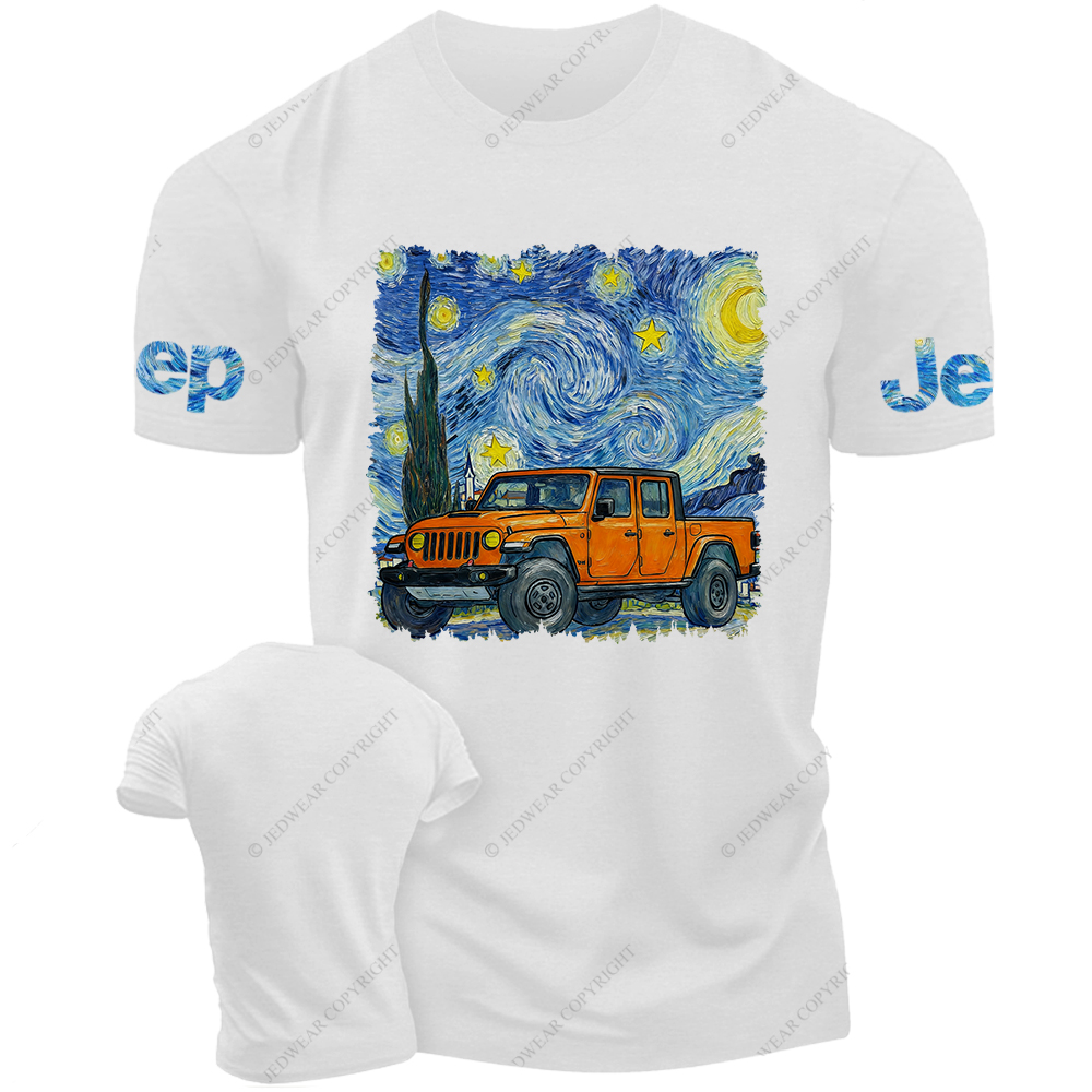  The Starry Night By Van Gogh Canvas Gladiator Jp T-Shirt 