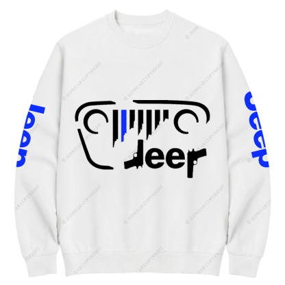 Police Cordon Gun The Blue Line Jp Crew Neck Sweatshirt