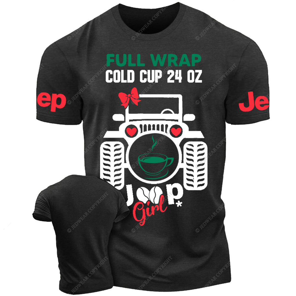 Full Wrap Cold Cup Girl  Jp T-Shirt 