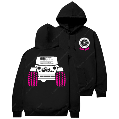 Pink Tire Offroad Adventure Jp Casual Hoodie