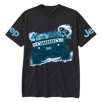 Cartoon Funny Driving A Car Jp T-Shirt 