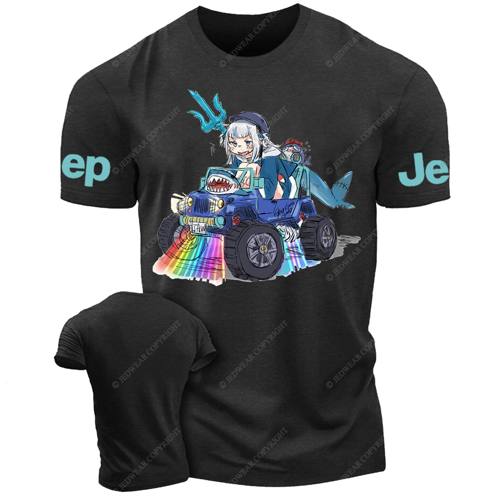 Gooba Cartoon Dolphin Drivering Jp T-Shirt 