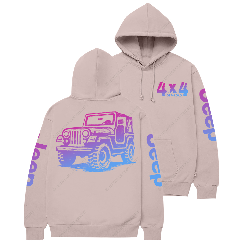 Off-Road 4x4 Wheeling Gradient Jp Casual Hoodie