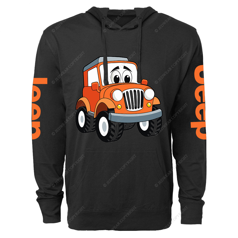 Cartoon Funny Cute Orange Car Jp  Lightweight Hoodie