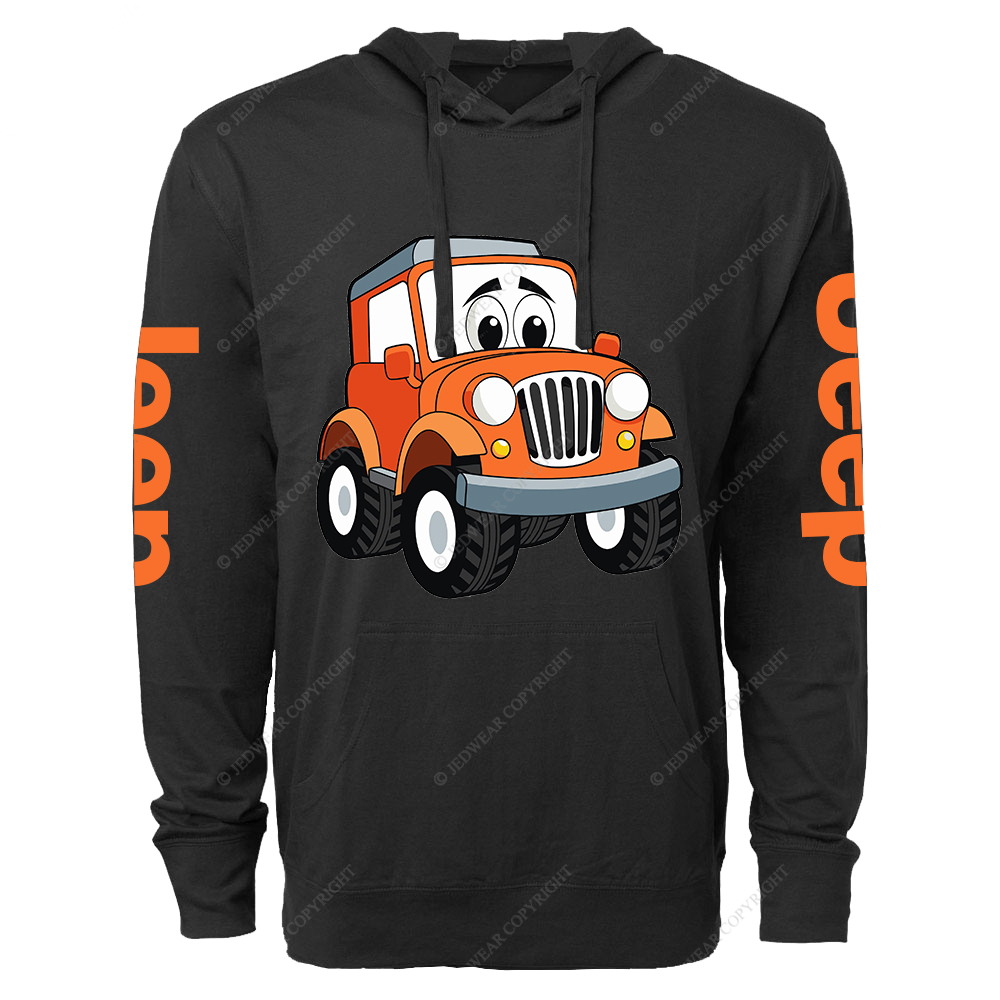 Cartoon Funny Cute Orange Car Jp  Lightweight Hoodie