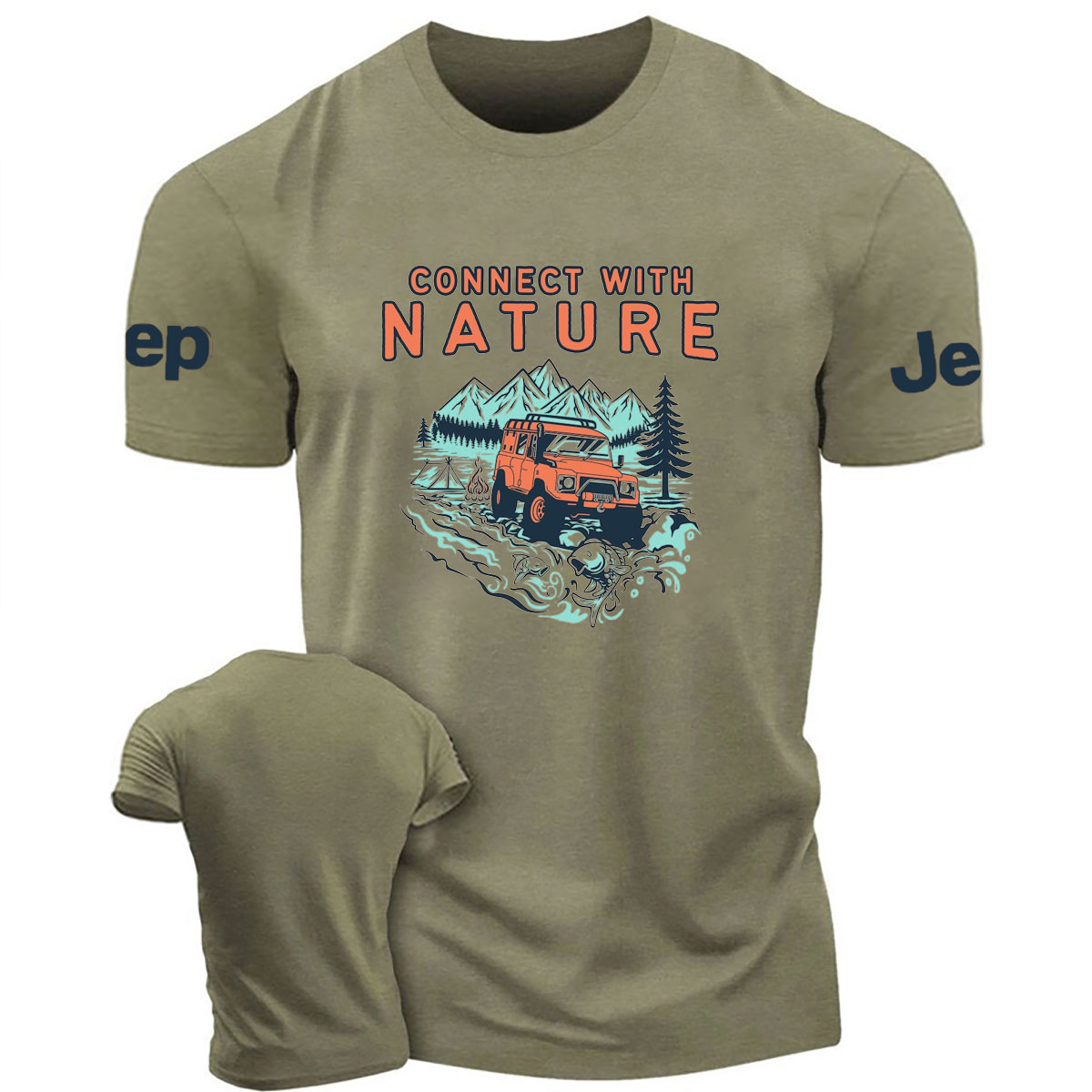 Connect With Nature Moutain Jp Design T-Shirt