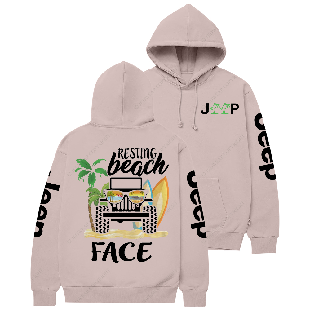 Resting Beach Face Surf Jp Casual Hoodie