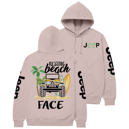 Resting Beach Face Surf Jp Casual Hoodie