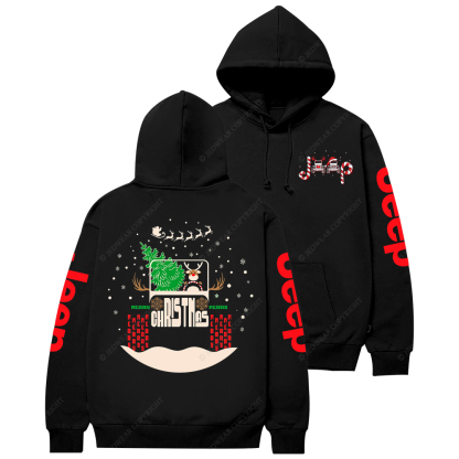 Reindeer Off Road Car Christmas Jp Casual Hoodie