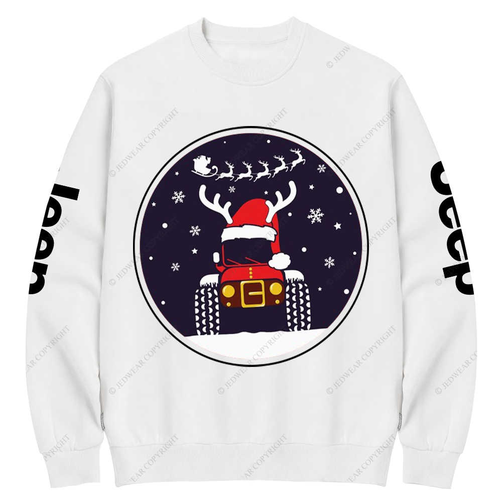 Christmas Offroad Car Jp Crew Neck Sweatshirt
