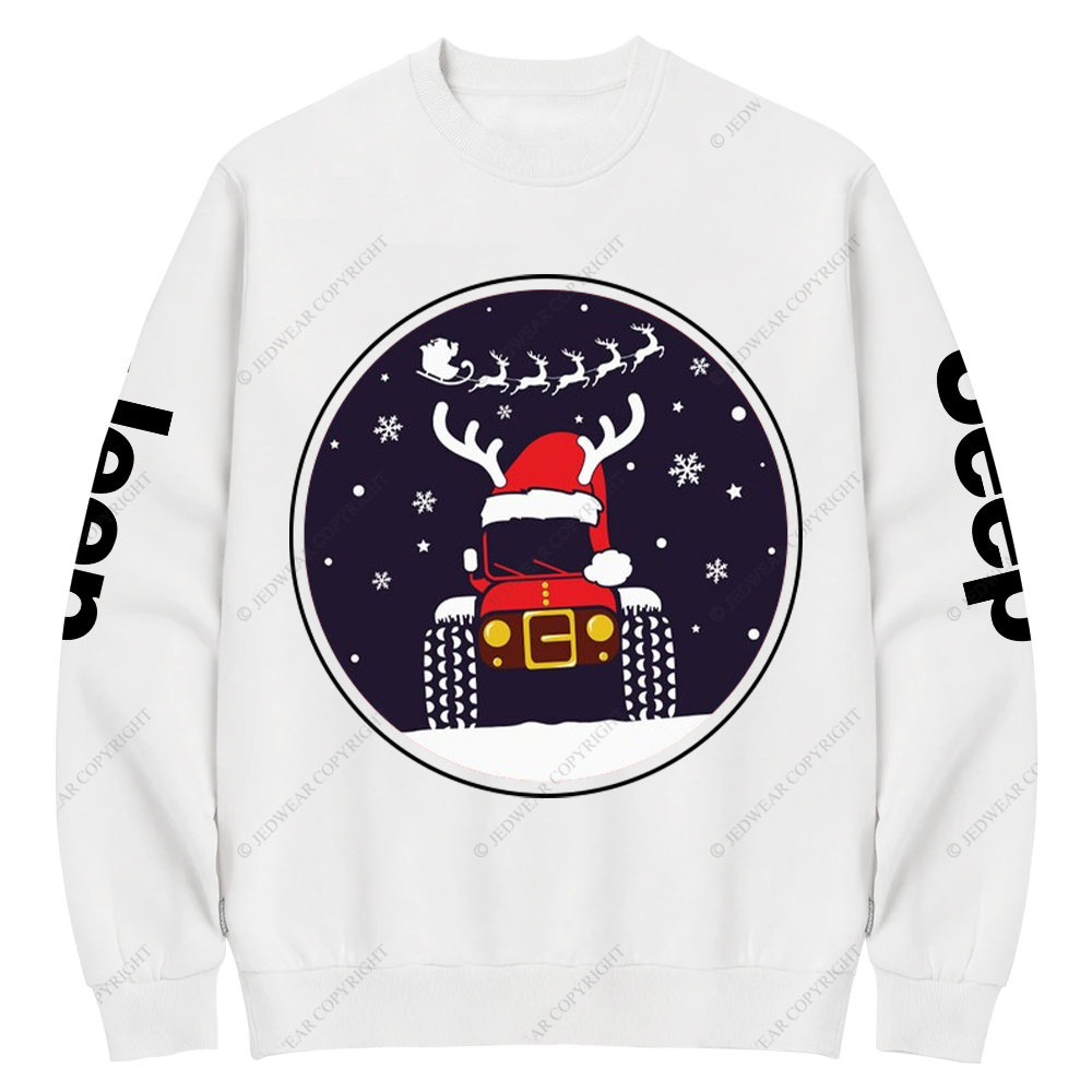 Christmas Offroad Car Jp Crew Neck Sweatshirt