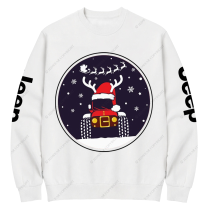 Christmas Offroad Car Jp Crew Neck Sweatshirt
